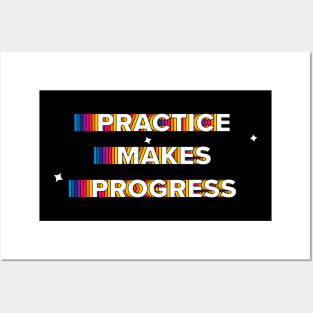practice makes the progress Posters and Art